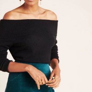 Anthropologie Shelby Pullover Off The Shoulder Sweater